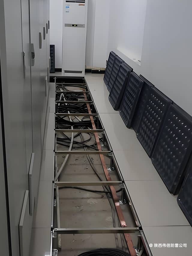 陕西渭南农业银行分行机房防雷工程项目施工