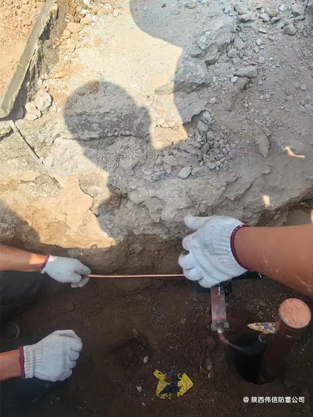 陕西彬县古建筑开元寺塔防雷接地项目施工