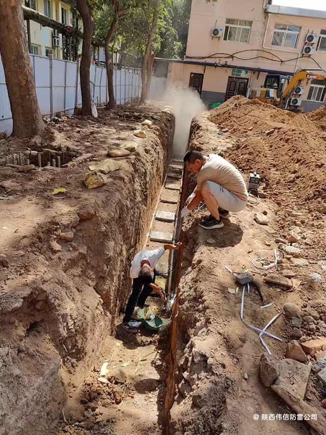 西安冶金医院1欧姆防雷街道改造