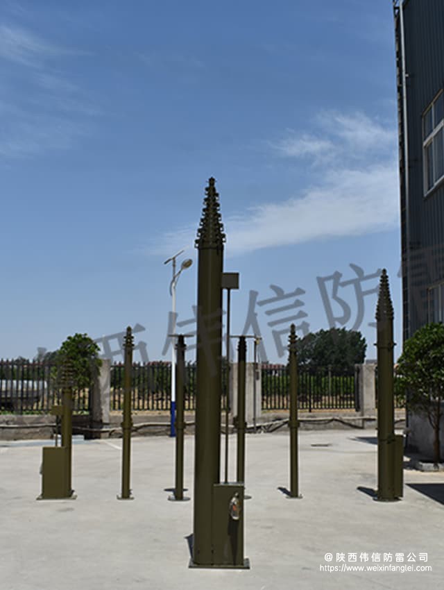 电动升降伸缩杆避雷针