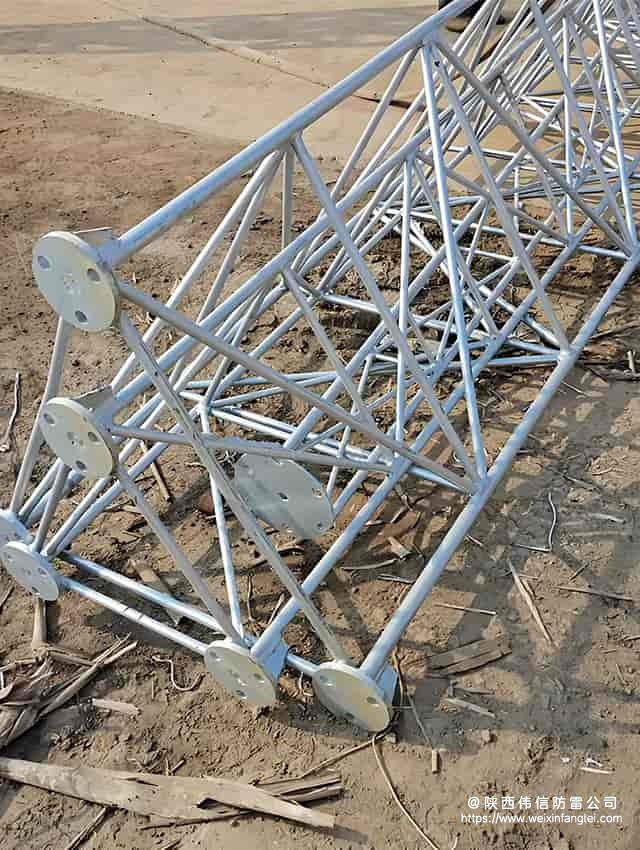 GJT-20米圆钢三角独立避雷针塔