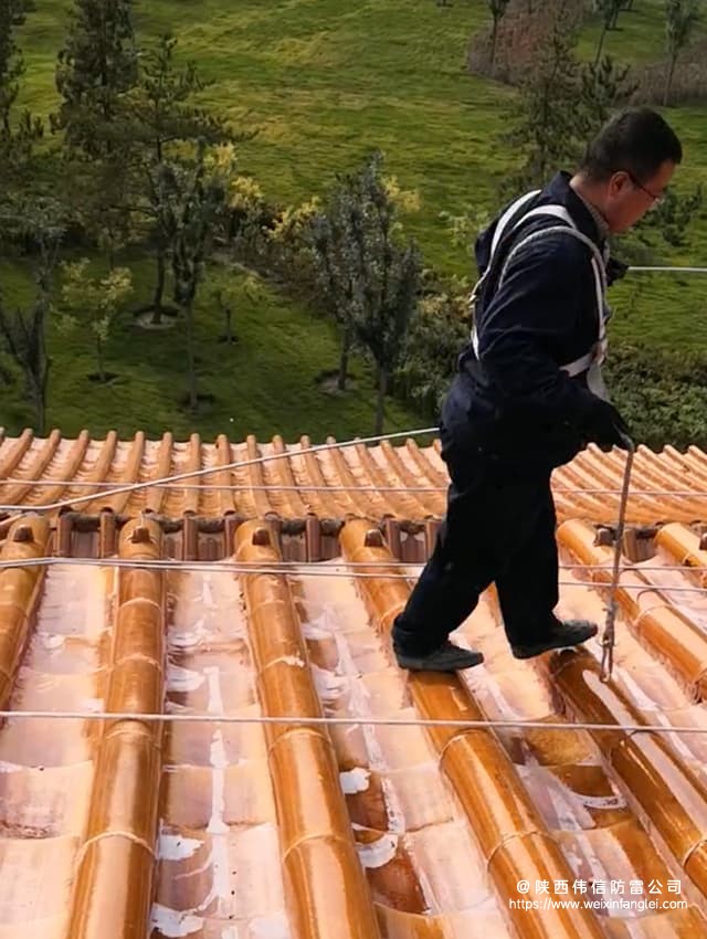 山西某古建筑避雷带安装工程项目