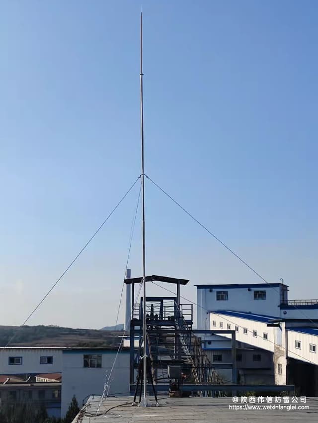 陕西省咸阳市某化工厂9米提前放电避雷针防护工程项目