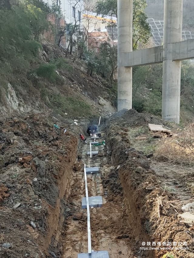 陕西安康高速某加油站4Ω防雷接地工程项目