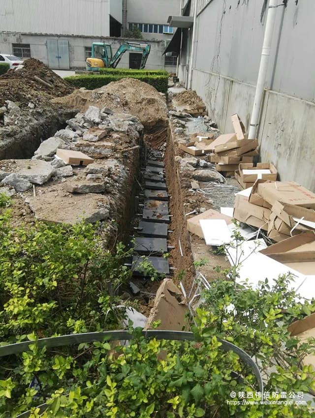 西安优来测公司厂房1欧姆防雷接地工程项目