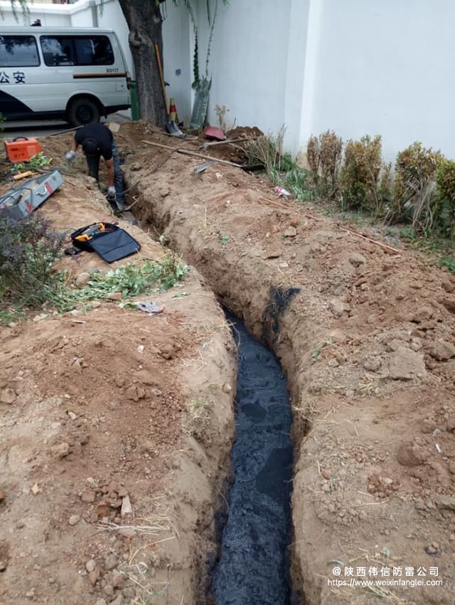 陕西铜川高速交警大队1欧姆防雷接地工程项目案例